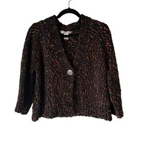 Jillian Nicole Y2k‎ Petite PXL Knit Cardigan Multicolor Sweater Wool Blend